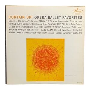 LP Paul Paray - Curtain Up! Opera Ballet Favorites Vinyl Record